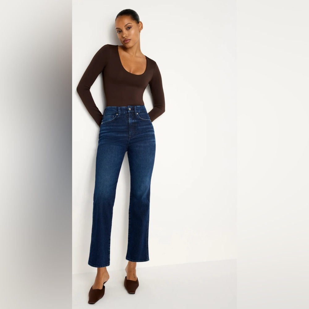 GOOD AMERICAN ALWAYS FITS GOOD CURVE STRAIGHT JEANS SIZE 14-18 NWT